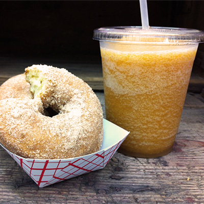 Treat yourself to our hot cider donuts!
